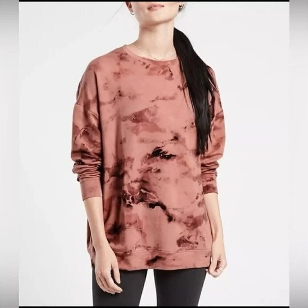 Athleta Balance Printed Pullover - M Palermo Pink
